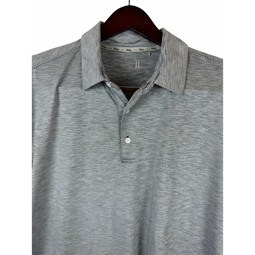 Walter‎ Hagen 11 Majors Mens Golf Polo Shirt Gray Striped Size XL
